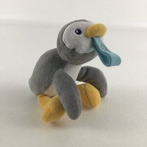 Nuby Snuggleez Penguin Plush Pacifier Holder Stuffed Animal 5" Baby Toy Binkie